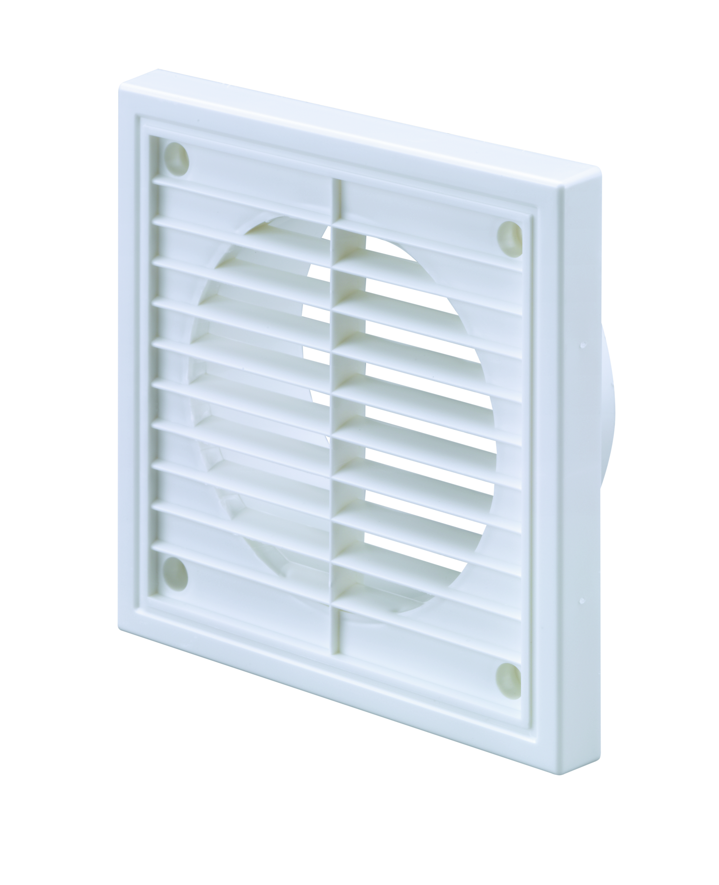 Rejilla de pared exterior DN 100 de plástico, blanca, 140x140x15, de Zehnder - GG42W