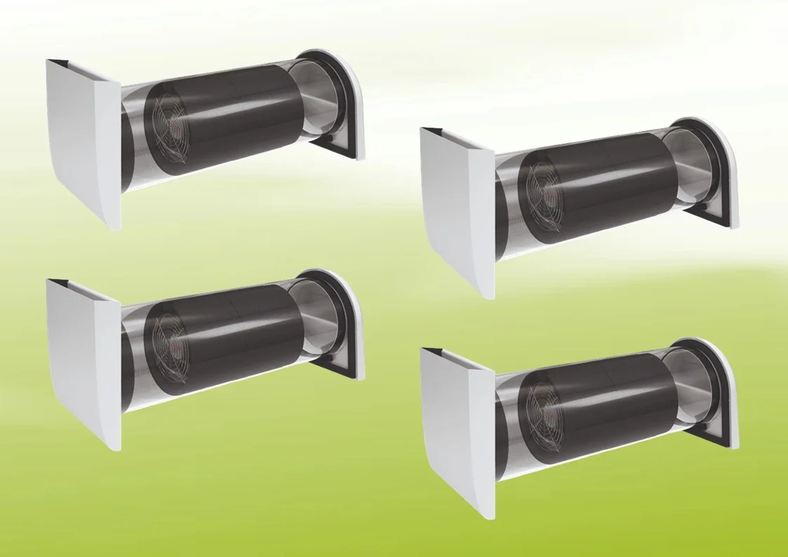 4x Viessmann Vitovent 050-D Tipo H20E A43 sin panel de control - Acero inoxidable - Z025292
